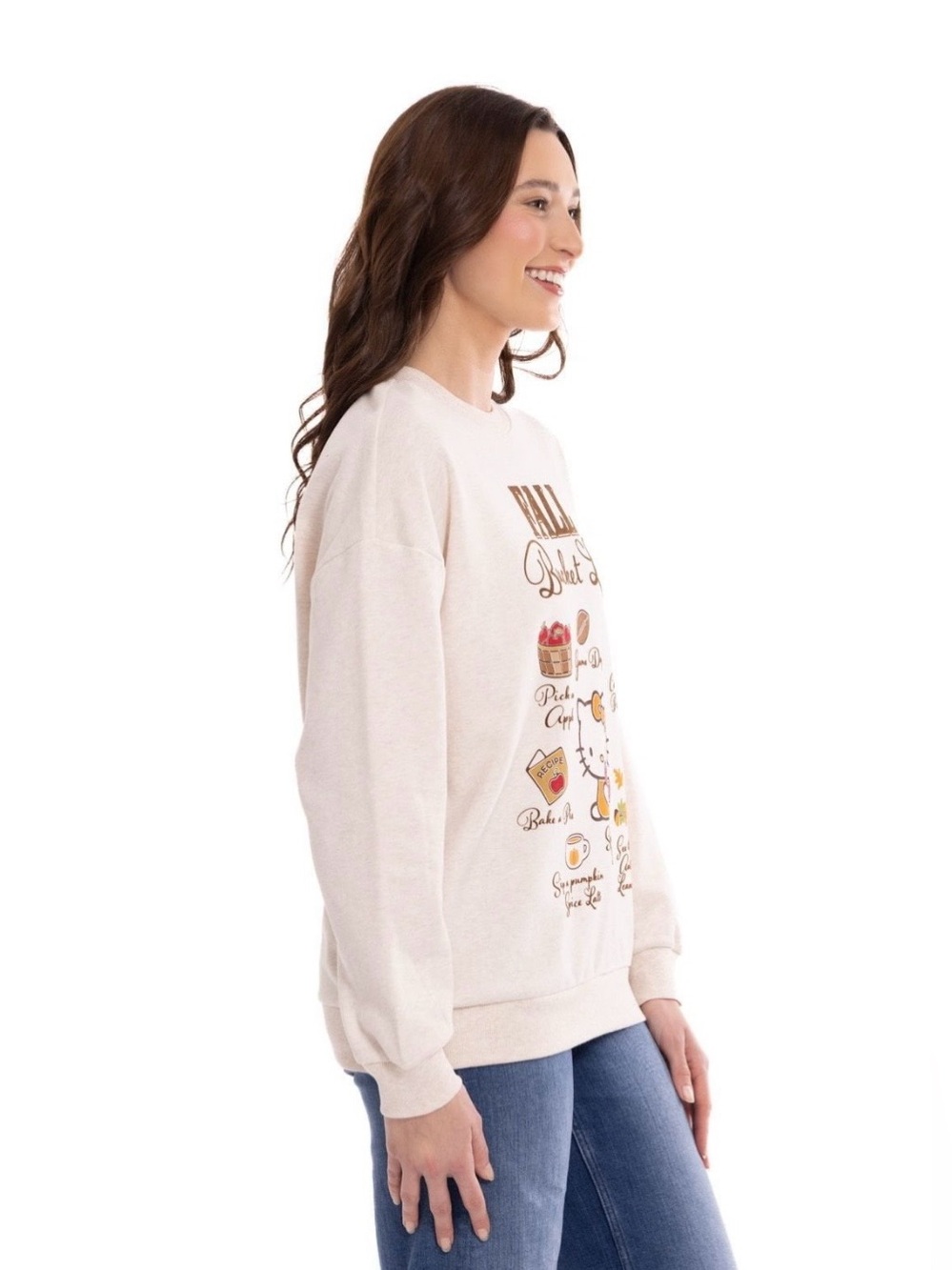 NWT Hello Kitty Harvest Sweatshirt Oversized Size Large - Picture 3 of 7